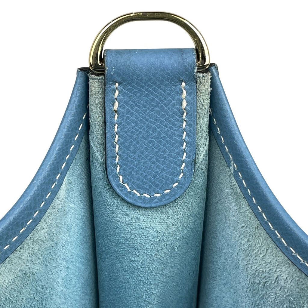 エルメス エヴリン 2 PM パンチング Hロゴ ショルダーバッグ ヴォーエプソン ブルージーン □I レディース 【中古】brbag