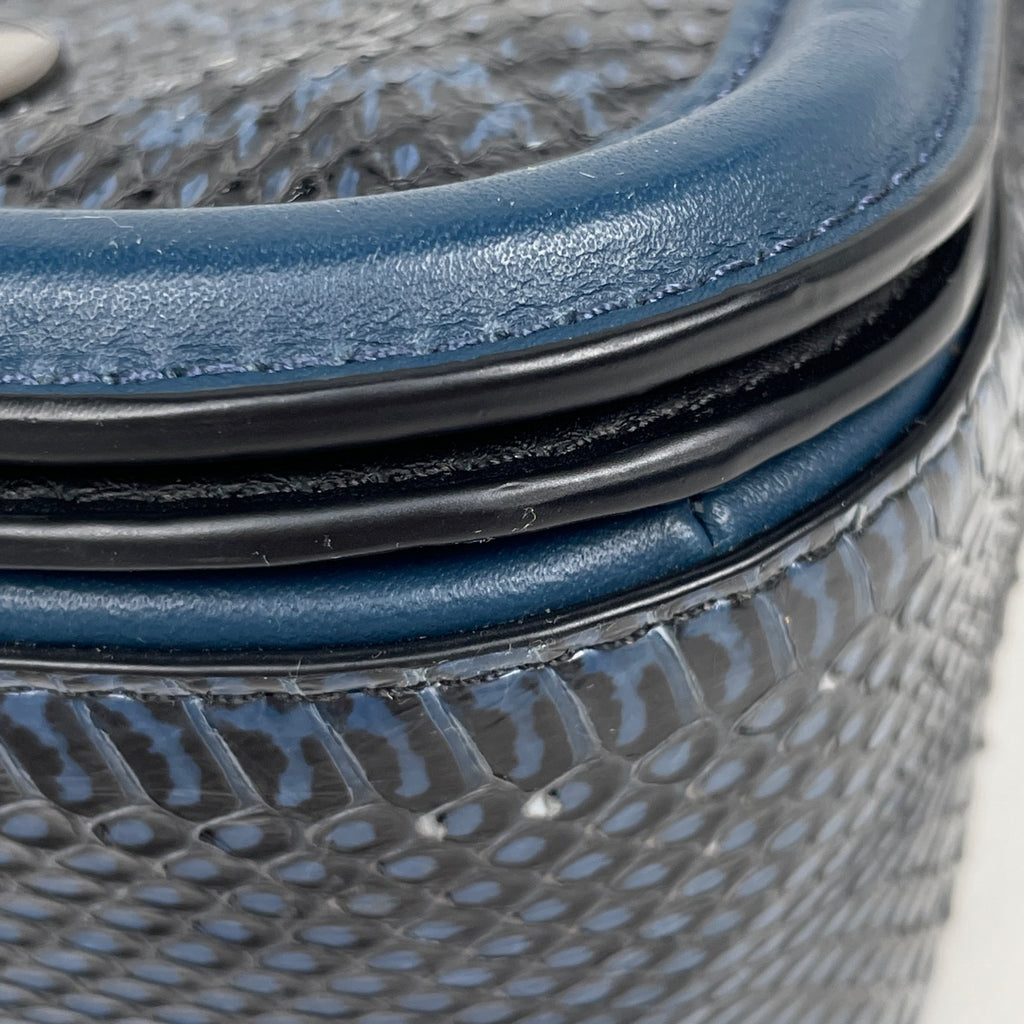 コーチ ロゴ チェーン ショルダーバッグ 斜め掛け スワッガー ショルダーバッグ レザー ブルー 59493 レディース 【中古】brbag