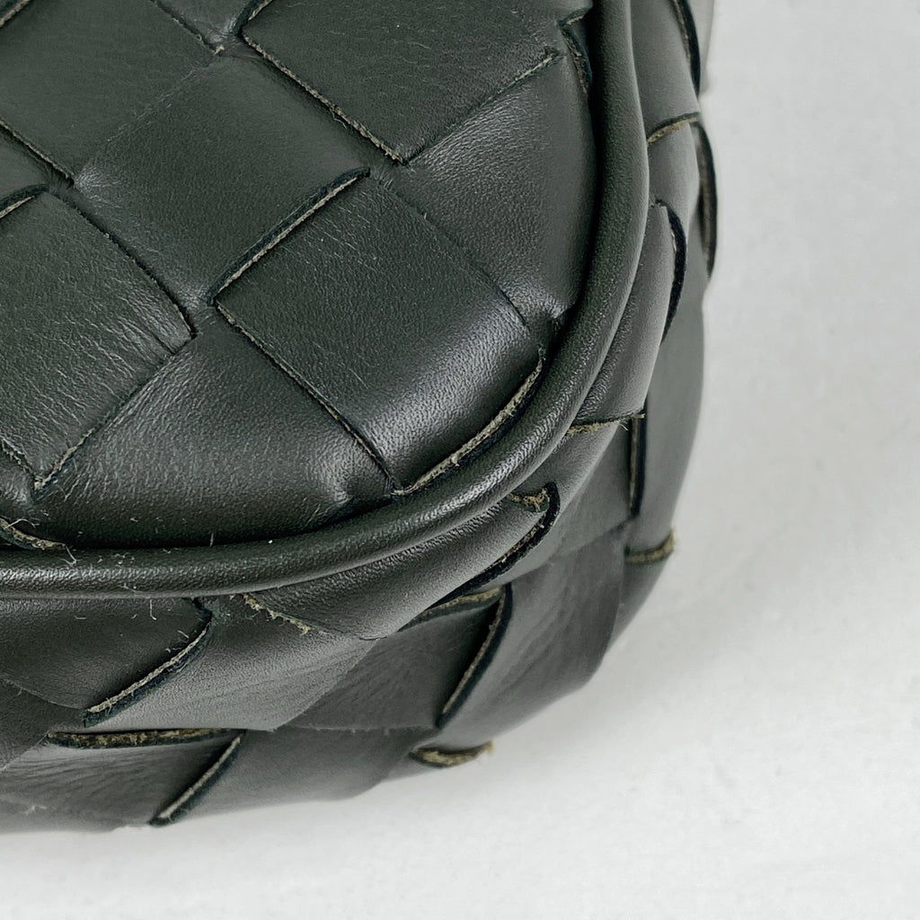 ボッテガヴェネタ イントレチャート セカンドバッグ 編み込み ナッパ クラッチバッグ セカンドバッグ レザー ブラック レディース 【中古】brbag