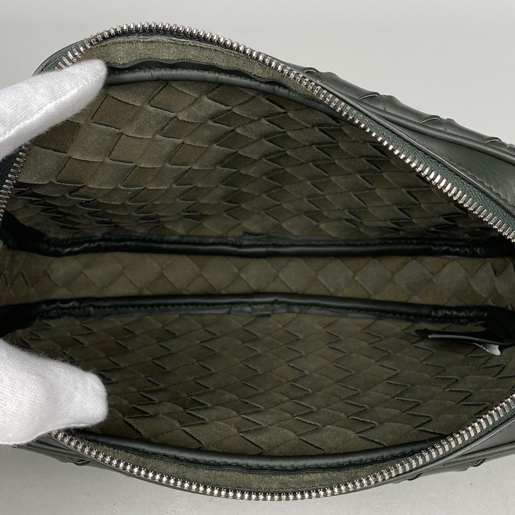 ボッテガヴェネタ イントレチャート セカンドバッグ 編み込み ナッパ クラッチバッグ セカンドバッグ レザー ブラック レディース 【中古】brbag