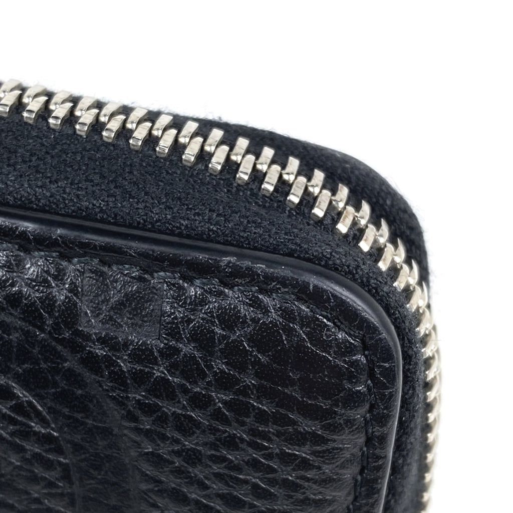 グッチ ジャンボGG ラウンドファスナー 長財布 札入れ 小銭入れ 長財布 レザー ブラック 739482 レディース 【中古】brbag