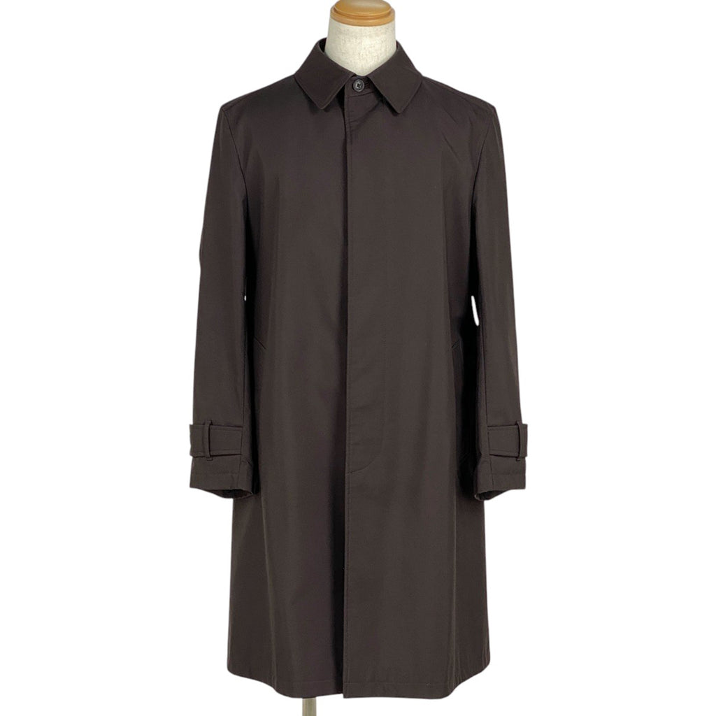 バーバリーブラックレーベル ステンカラーコート 裏チェック アウター ステンカラーコート ポリエステル ブラウン メンズ 【中古】brapp