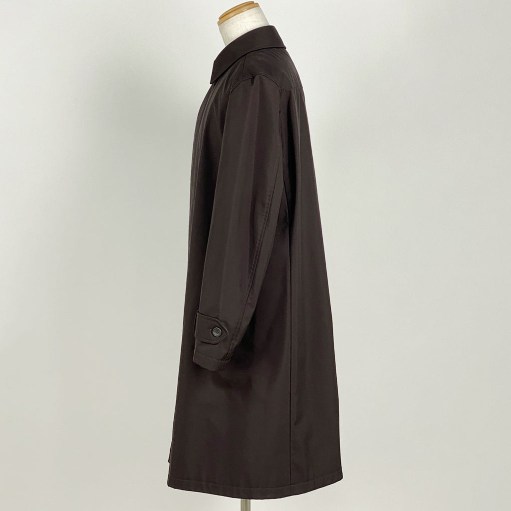 バーバリーブラックレーベル ステンカラーコート 裏チェック アウター ステンカラーコート ポリエステル ブラウン メンズ 【中古】brapp