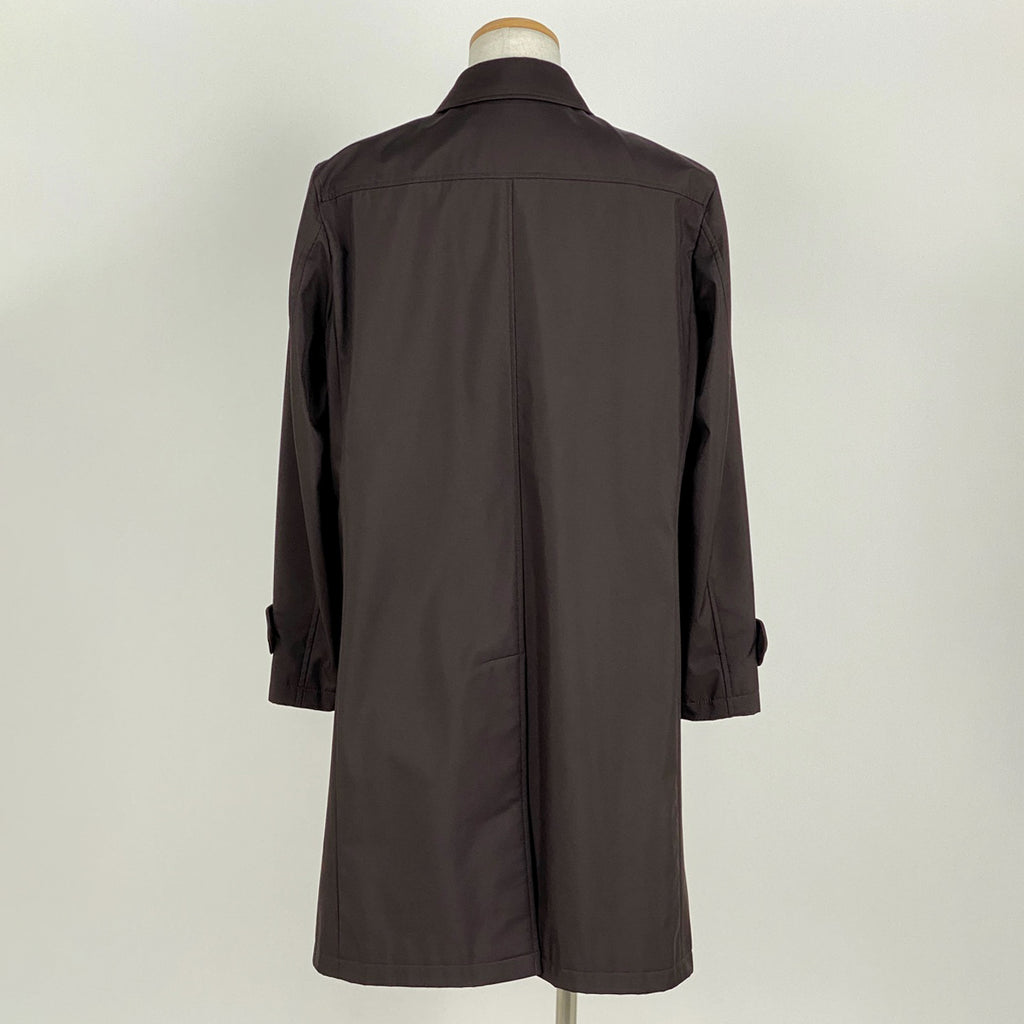 バーバリーブラックレーベル ステンカラーコート 裏チェック アウター ステンカラーコート ポリエステル ブラウン メンズ 【中古】brapp