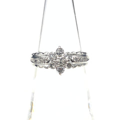 メレダイヤ デザインリング プラチナ 指輪 リング 10号 Pt900 ダイヤモンド レディース 【中古】nbjwl