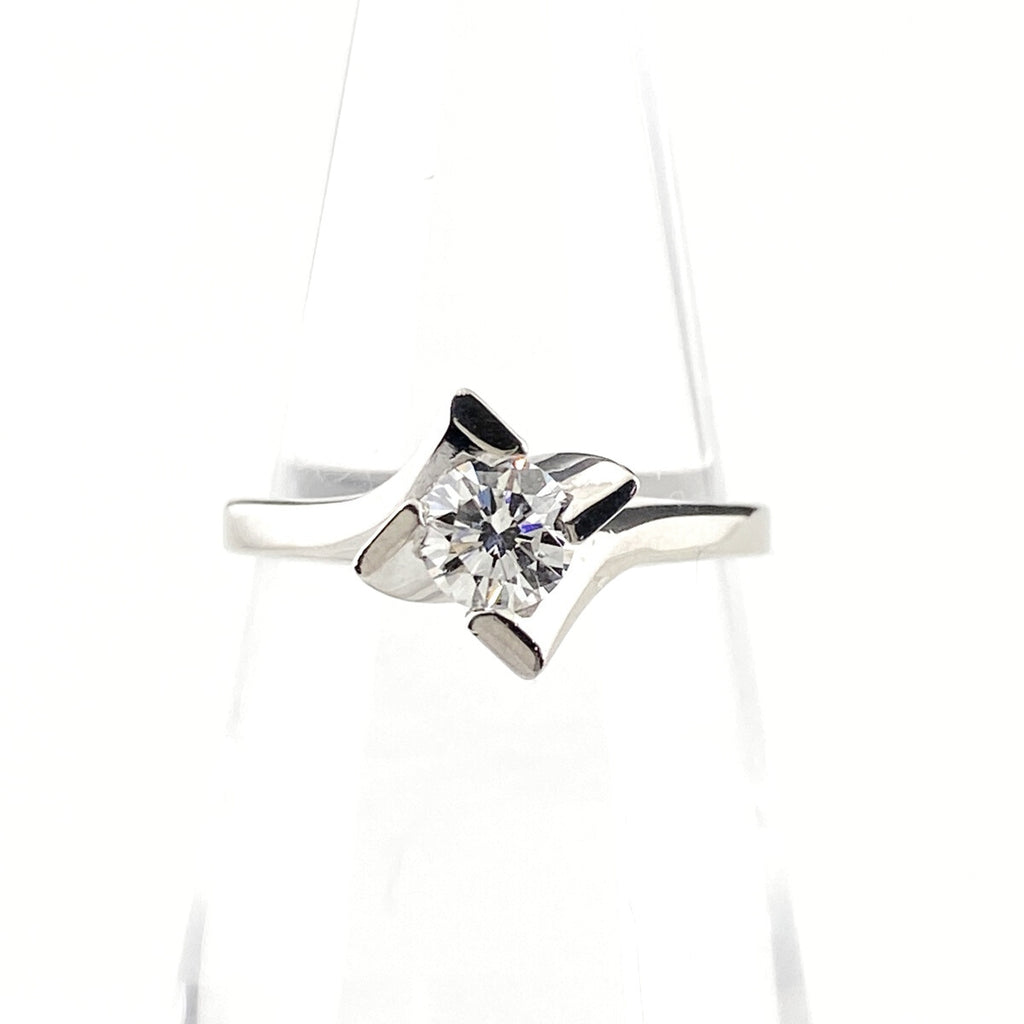 ダイヤモンド デザインリング プラチナ 指輪 リング 10号 Pt900 ダイヤモンド レディース 【中古】nbjwl