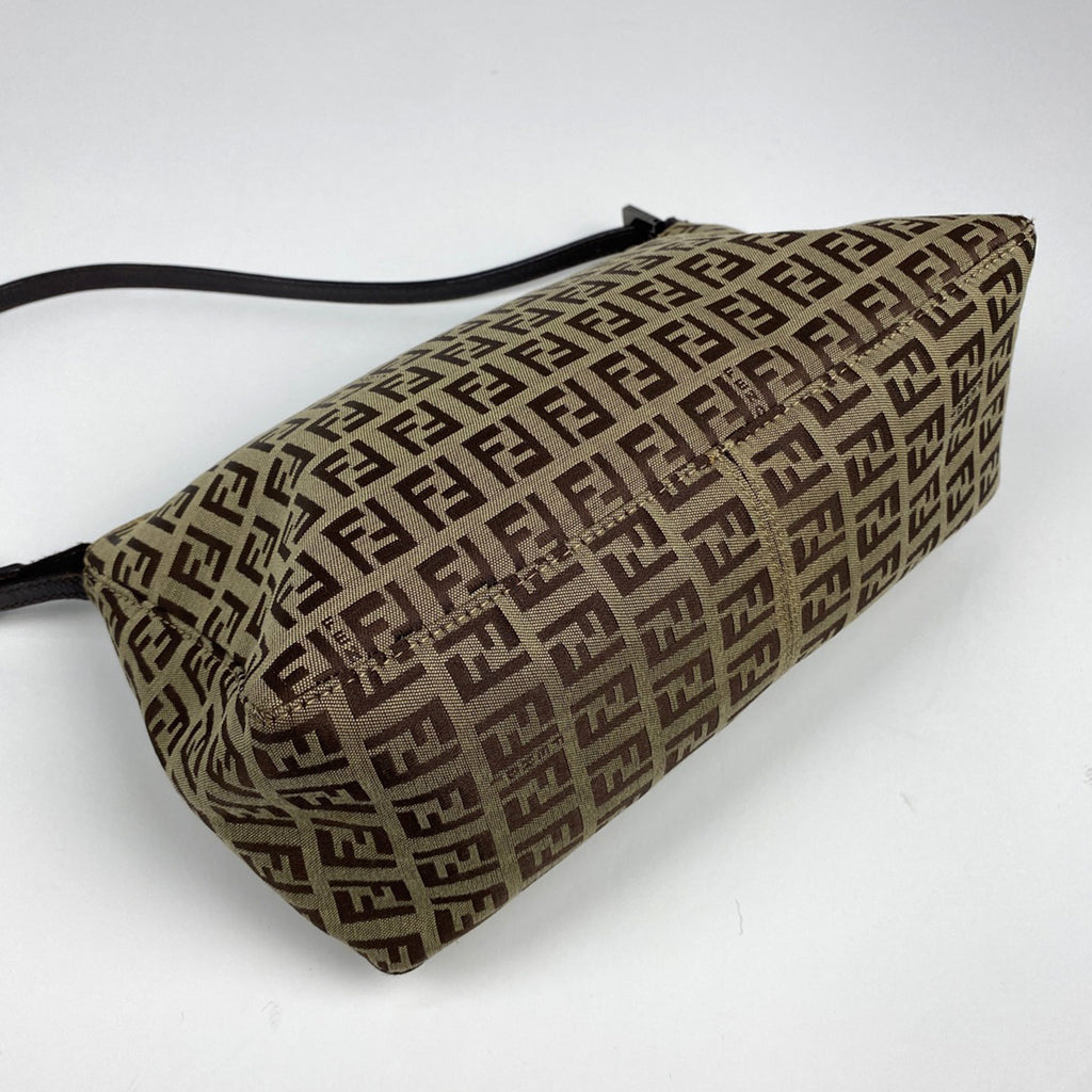 フェンディ ズッキーノ柄 ショルダーバッグ ワンショルダー ハンドバッグ 肩掛け ショルダーバッグ キャンバス ブラウン レディース 【中古】brbag