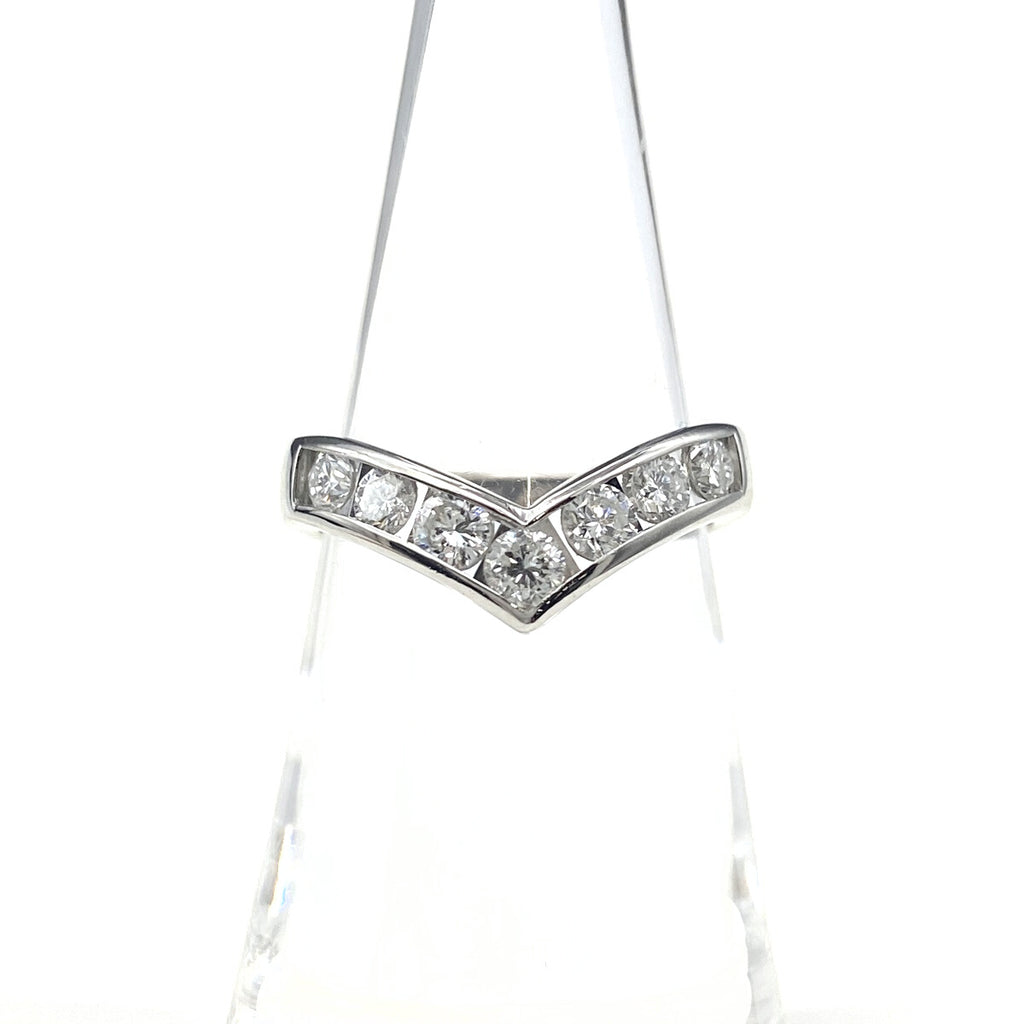 メレダイヤ デザインリング プラチナ 指輪 リング 11号 Pt900 ダイヤモンド レディース 【中古】nbjwl