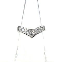 メレダイヤ デザインリング プラチナ 指輪 リング 11号 Pt900 ダイヤモンド レディース 【中古】nbjwl