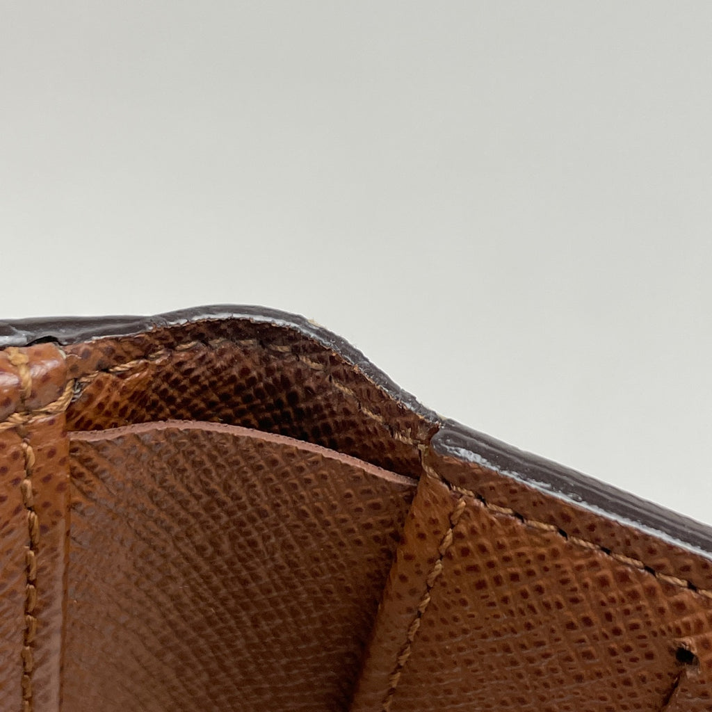 ルイ・ヴィトン ポルト モネ ビエ カルト クレディ 小銭入れ 札入れ Wホック 三つ折り財布 モノグラム ブラウン M61652 レディース 【中古】brbag