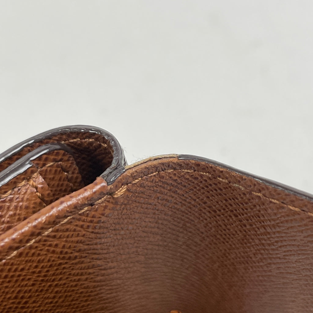 ルイ・ヴィトン ポルト モネ ビエ カルト クレディ 小銭入れ 札入れ Wホック 三つ折り財布 モノグラム ブラウン M61652 レディース 【中古】brbag