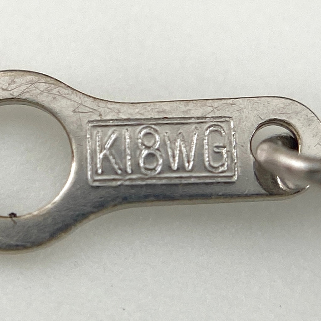 メレダイヤ デザインネックレス プラチナ WG ホワイトゴールド ペンダント ダイヤモンド ネックレス Pt900 K18 WG レディース 【中古】nbjwl