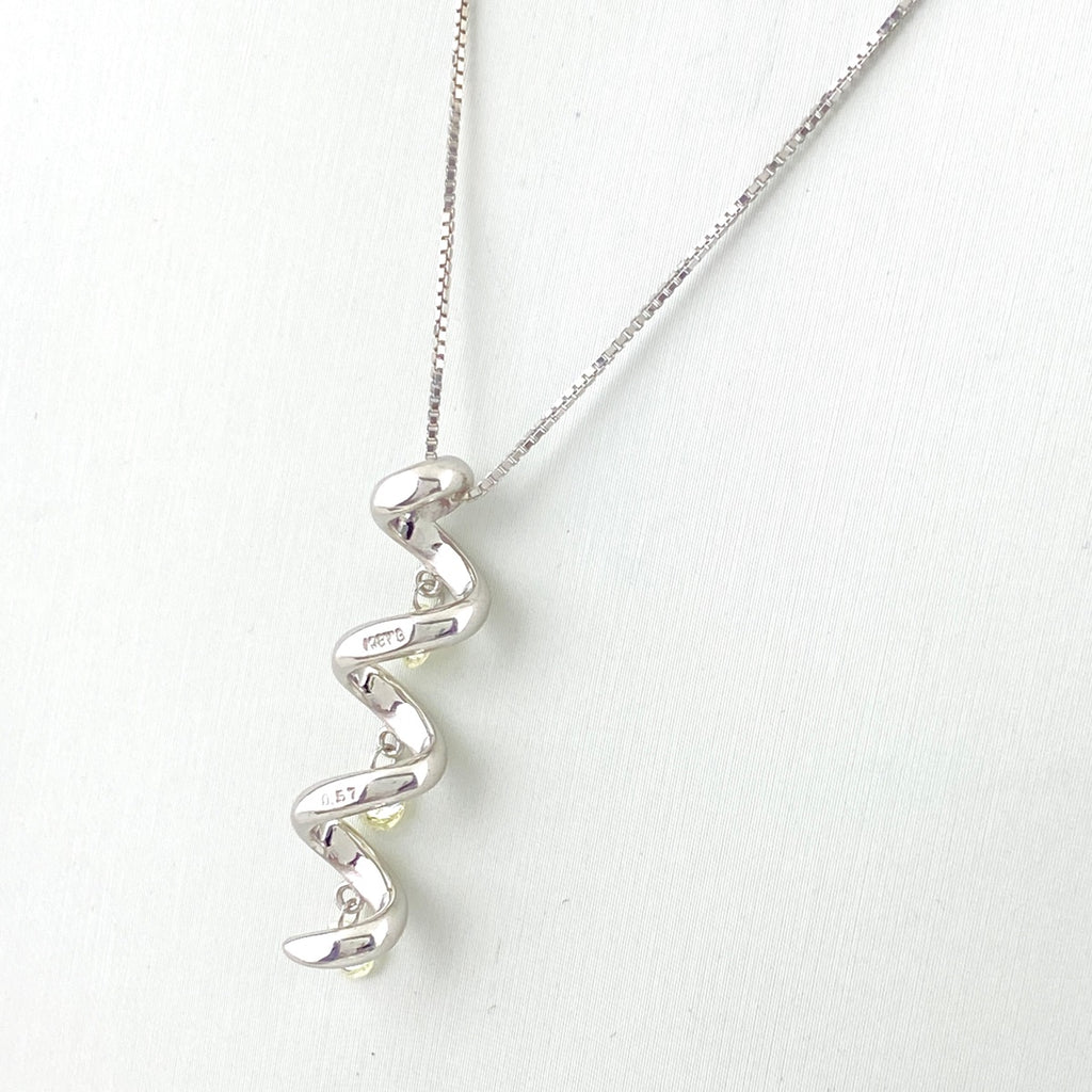 メレダイヤ デザインネックレス WG ホワイトゴールド ペンダント ネックレス K18 WG ダイヤモンド レディース 【中古】nbjwl