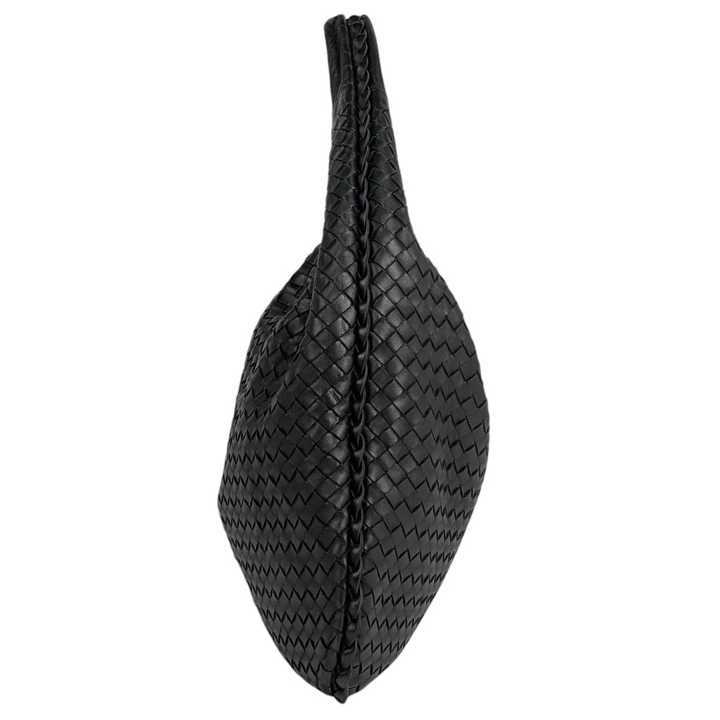 ボッテガヴェネタ イントレチャート ショルダーバッグ ワンショルダー ハンドバッグ ナッパ ショルダーバッグ レザー ブラック レディース 【中古】brbag