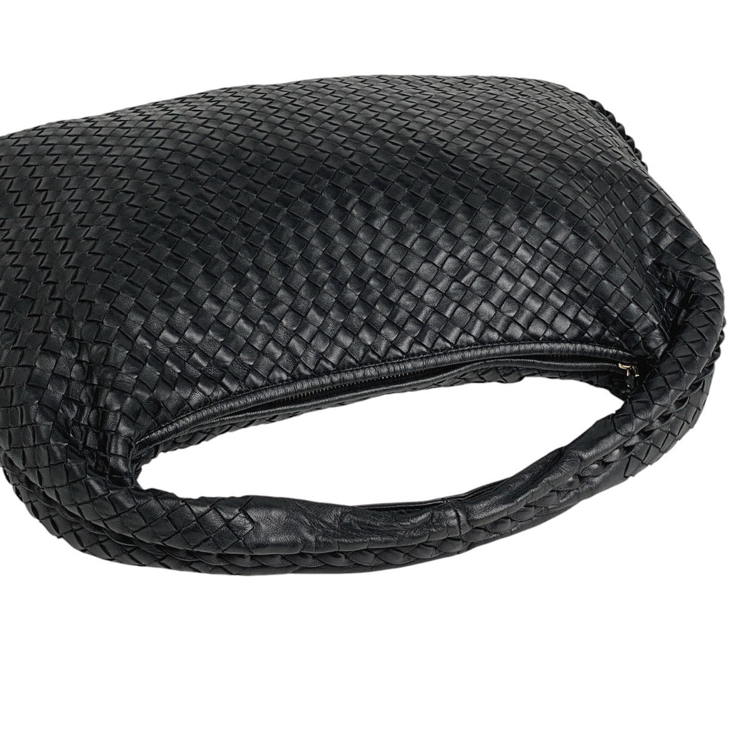 ボッテガヴェネタ イントレチャート ショルダーバッグ ワンショルダー ハンドバッグ ナッパ ショルダーバッグ レザー ブラック レディース 【中古】brbag