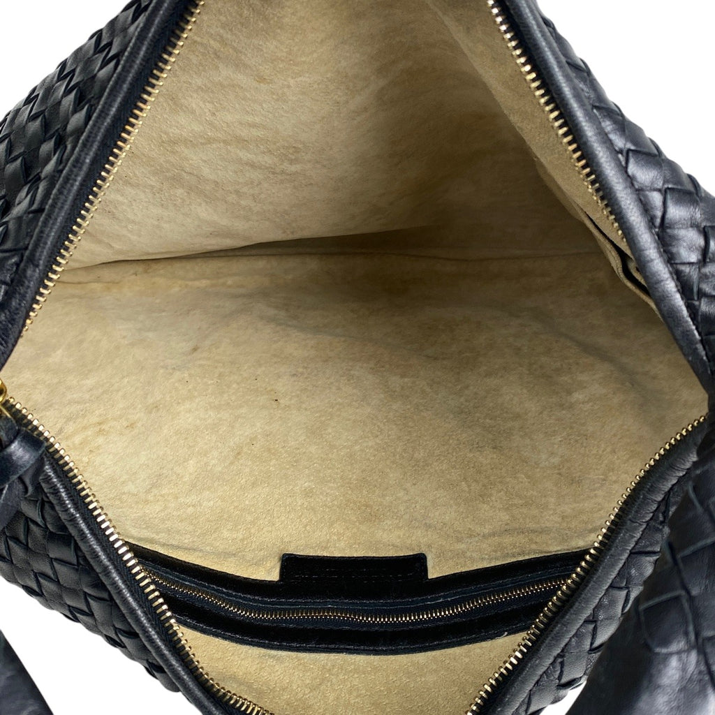 ボッテガヴェネタ イントレチャート ショルダーバッグ ワンショルダー ハンドバッグ ナッパ ショルダーバッグ レザー ブラック レディース 【中古】brbag