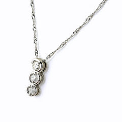 メレダイヤ デザインネックレス ネックレス Pt900 Pt850 ダイヤモンド レディース ノンブランドジュエリー 【中古】nbjwl