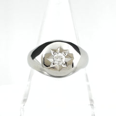 ダイヤモンド デザインリング プラチナ 指輪 リング 21号 Pt850 ダイヤモンド メンズ 【中古】nbjwl