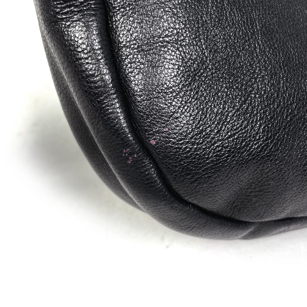 イヴ・サンローラン ロゴ ショルダーバッグ 肩掛け ワンショルダー ショルダーバッグ レザー ブラック レディース 【中古】brbag