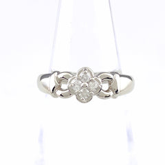 メレダイヤ デザインリング プラチナ 指輪 リング 11号 Pt900 ダイヤモンド レディース 【中古】nbjwl