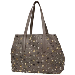 ジミーチュウ ロゴ トートバッグ スタースタッズ ショルダーバッグ トートバッグ レザー グレージュ レディース 【中古】brbag
