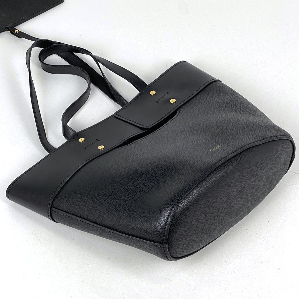 クロエ アビー トートバッグ ハンドバッグ トートバッグ レザー ブラック レディース 【中古】brbag