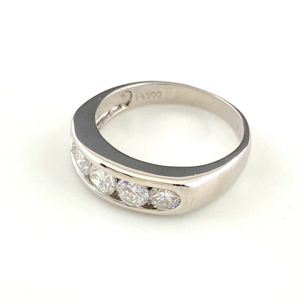 メレダイヤ デザインリング プラチナ 指輪 リング 13.5号 Pt900 ダイヤモンド レディース 【中古】nbjwl