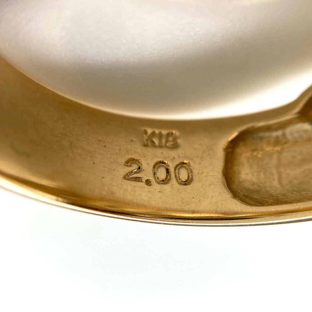 メレダイヤ デザインリング YG イエローゴールド 指輪 リング 13号 K18 ダイヤモンド レディース 【中古】nbjwl