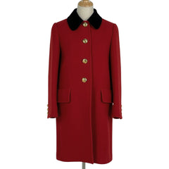 ミュウ ミュウ ウール コート MS1247 金ボタン アウター その他コート レッド ブラック レディース 【中古】brapp