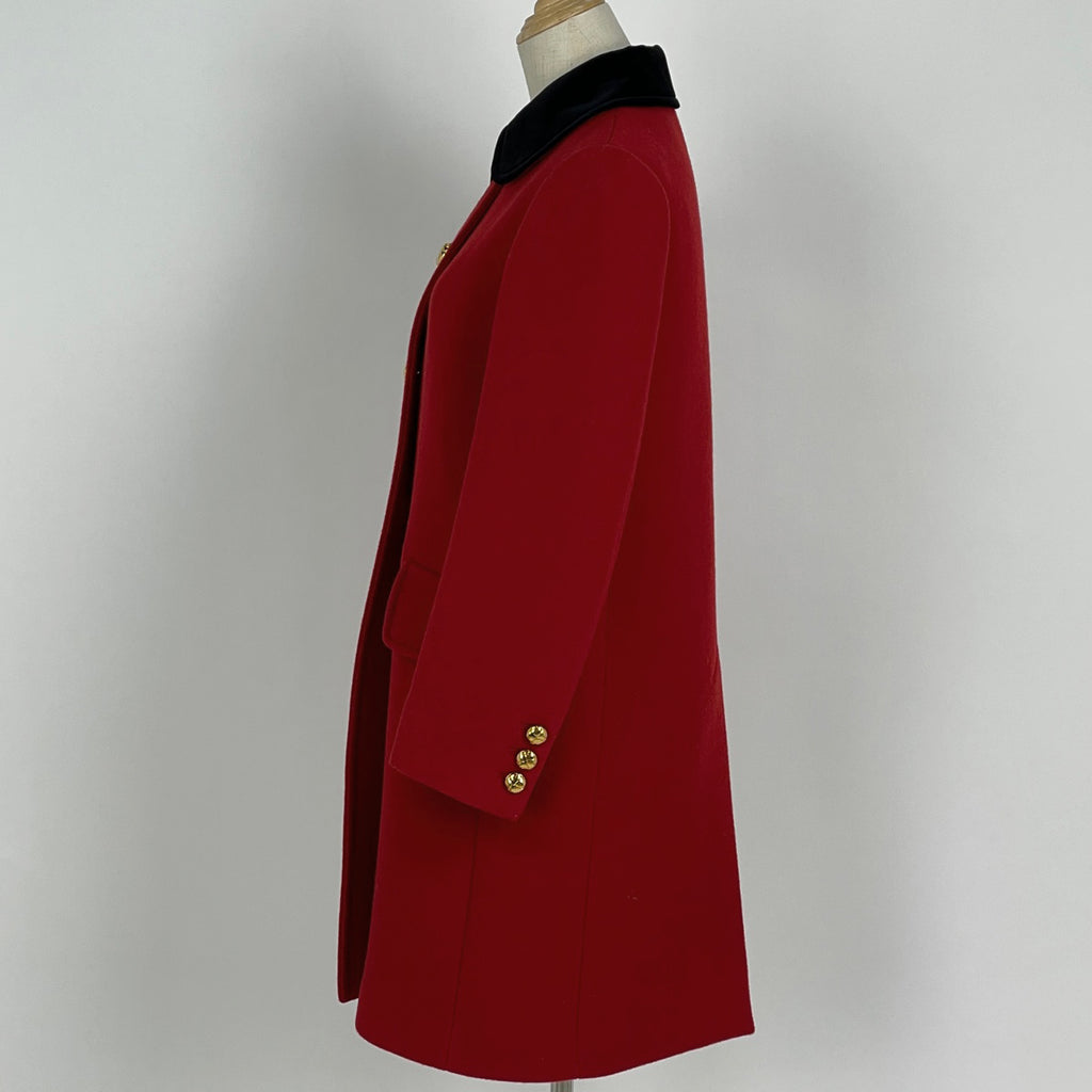 ミュウ ミュウ ウール コート MS1247 金ボタン アウター その他コート レッド ブラック レディース 【中古】brapp