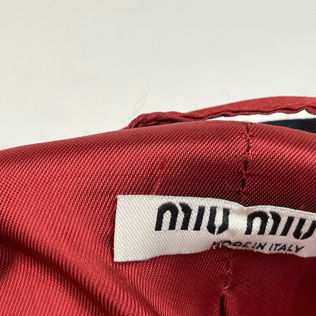 ミュウ ミュウ ウール コート MS1247 金ボタン アウター その他コート レッド ブラック レディース 【中古】brapp