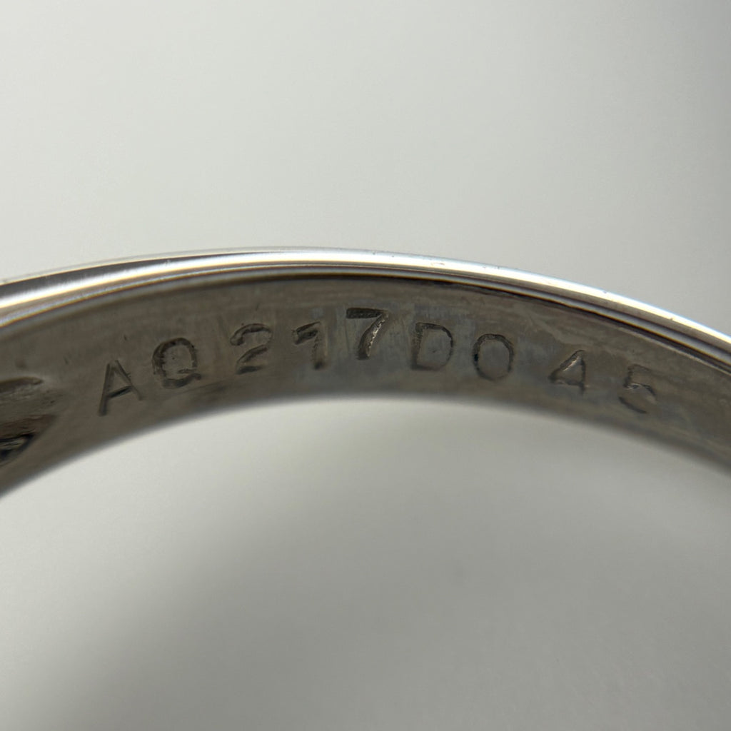 アクアマリン デザインリング プラチナ 指輪 メレダイヤ リング 11.5号 Pt900 アクアマリン ダイヤモンド レディース 【中古】nbjwl