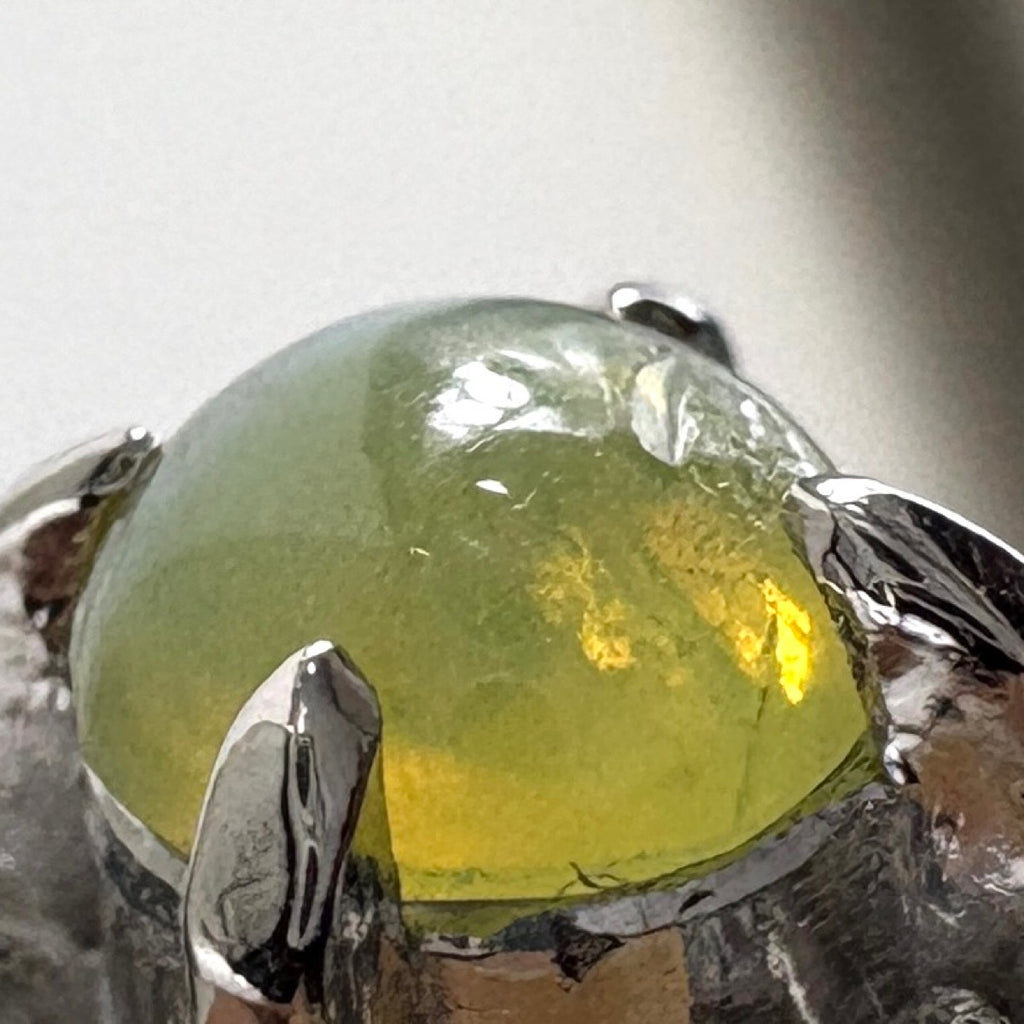 クリソベリルキャッツアイ デザインリング プラチナ 指輪 メレダイヤ リング 11号 Pt900 クリソベリルキャッツアイ ダイヤモンド レディース 【中古】nbjwl