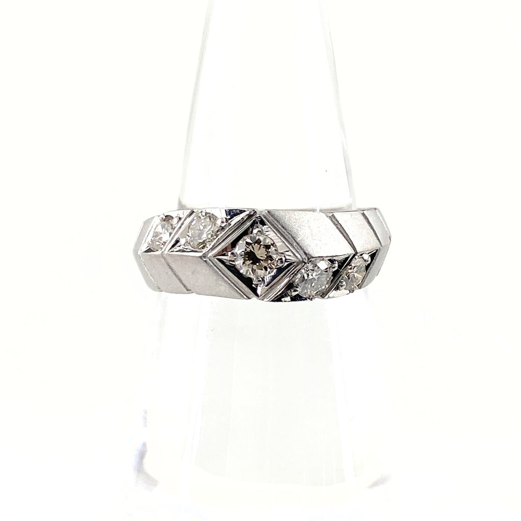 メレダイヤ デザインリング プラチナ 指輪 リング 12.5号 Pt900 ダイヤモンド レディース 【中古】nbjwl