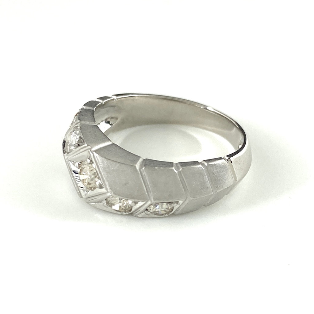 メレダイヤ デザインリング プラチナ 指輪 リング 12.5号 Pt900 ダイヤモンド レディース 【中古】nbjwl