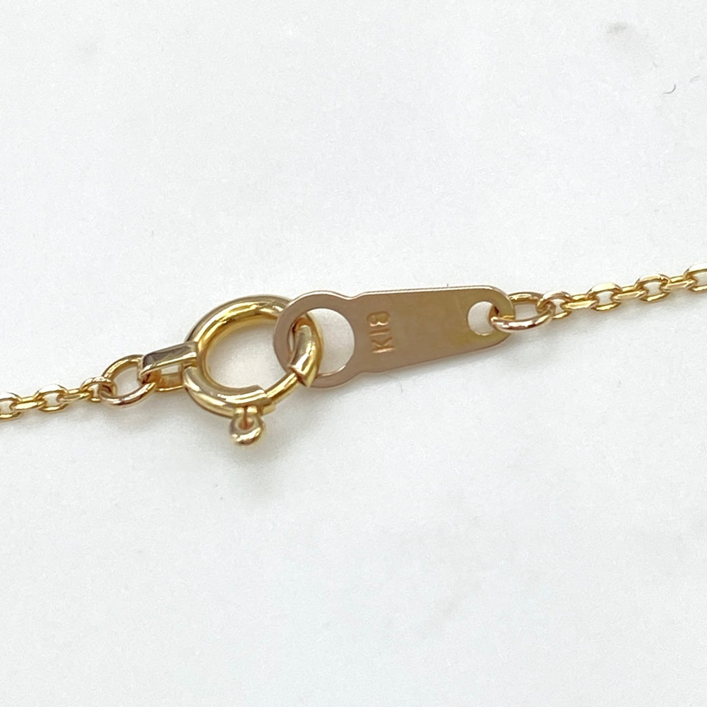 ヴァンドーム青山 ハートモチーフ デザインネックレス YG イエローゴールド ペンダント メレダイヤ ネックレス K18 ダイヤモンド レディース 【中古】brjwl