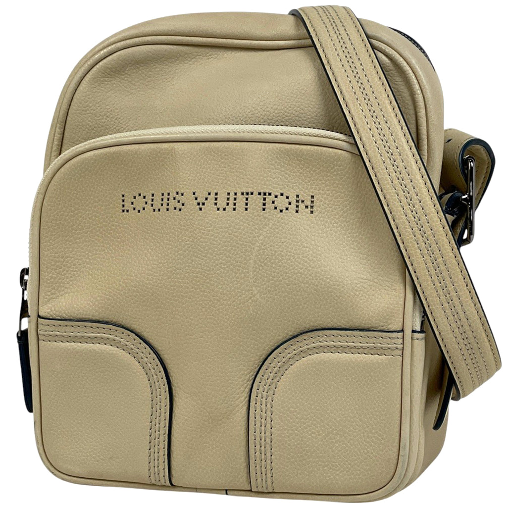 ルイ・ヴィトン キュイールベキア トロター MM 斜め掛け ショルダーバッグ レザー ホワイト レディース 【中古】brbag