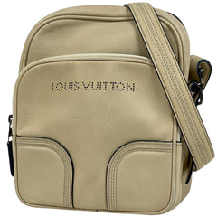 ルイ・ヴィトン キュイールベキア トロター MM 斜め掛け ショルダーバッグ レザー ホワイト レディース 【中古】brbag