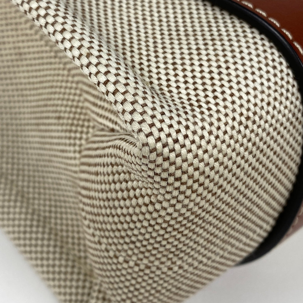 クロエ ウッディ スモール トートバッグ ロゴ ハンドバッグ トートバッグ キャンバス ベージュ レディース 【中古】brbag