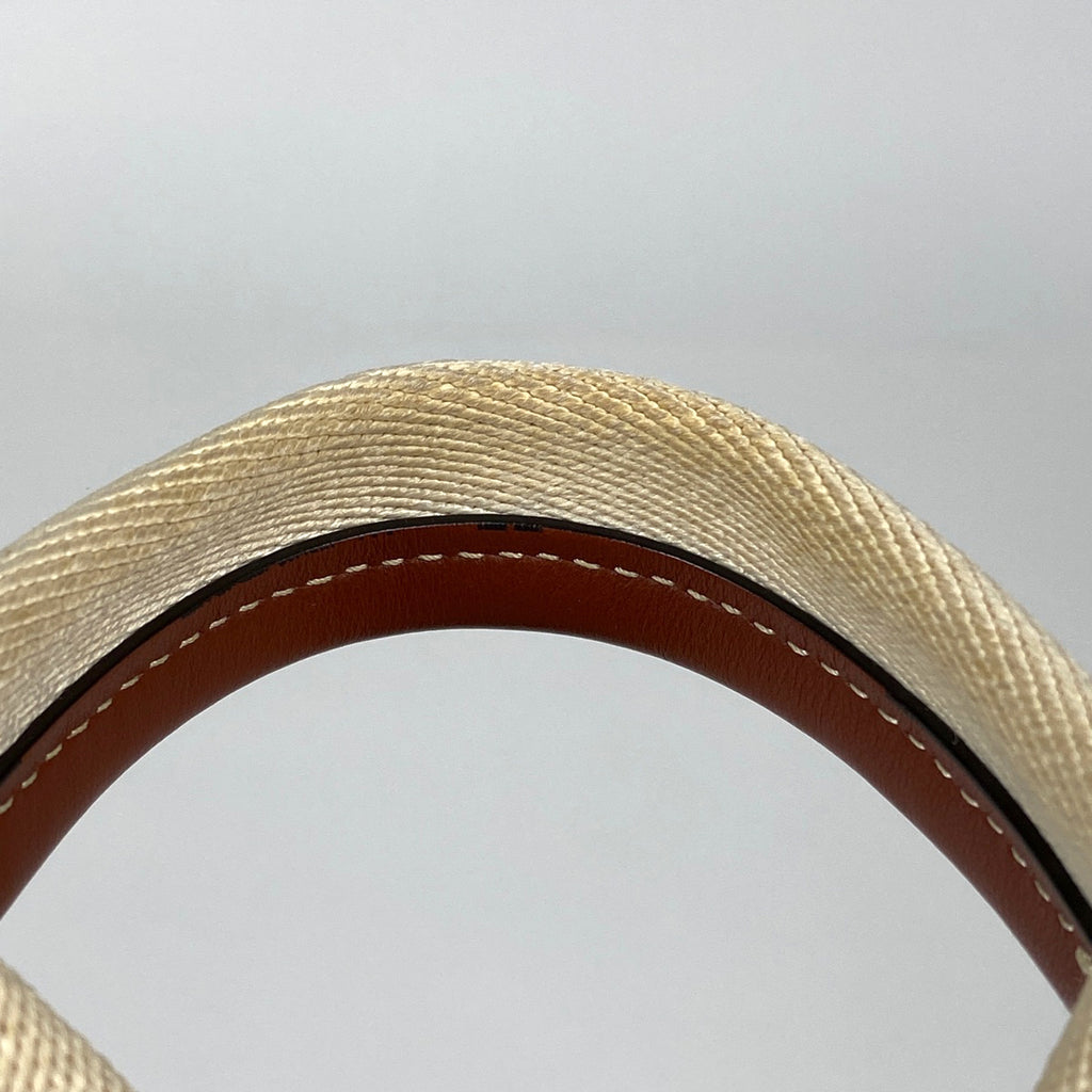 クロエ ウッディ スモール トートバッグ ロゴ ハンドバッグ トートバッグ キャンバス ベージュ レディース 【中古】brbag