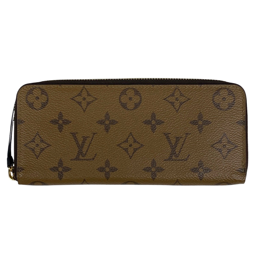 ルイ・ヴィトン ポルトフォイユ クレマンス ラウンドファスナー 長財布 モノグラムリバース ブラウン M82336 レディース 【中古】brbag