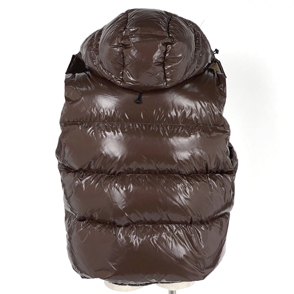 グッチ シェリーライン ダウンベスト フード付き アウター ダウンベスト ブラウン ベージュ メンズ 【中古】brapp
