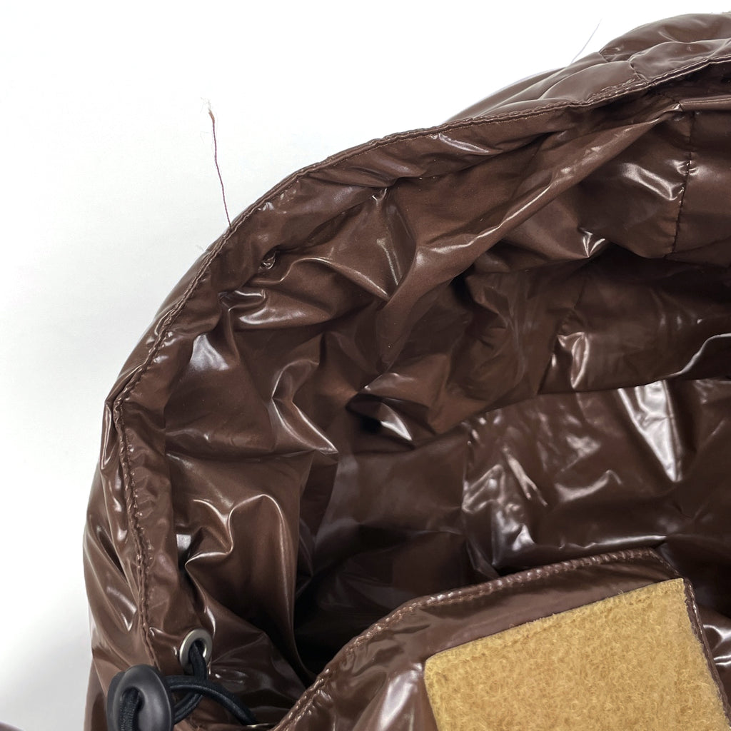 グッチ シェリーライン ダウンベスト フード付き アウター ダウンベスト ブラウン ベージュ メンズ 【中古】brapp