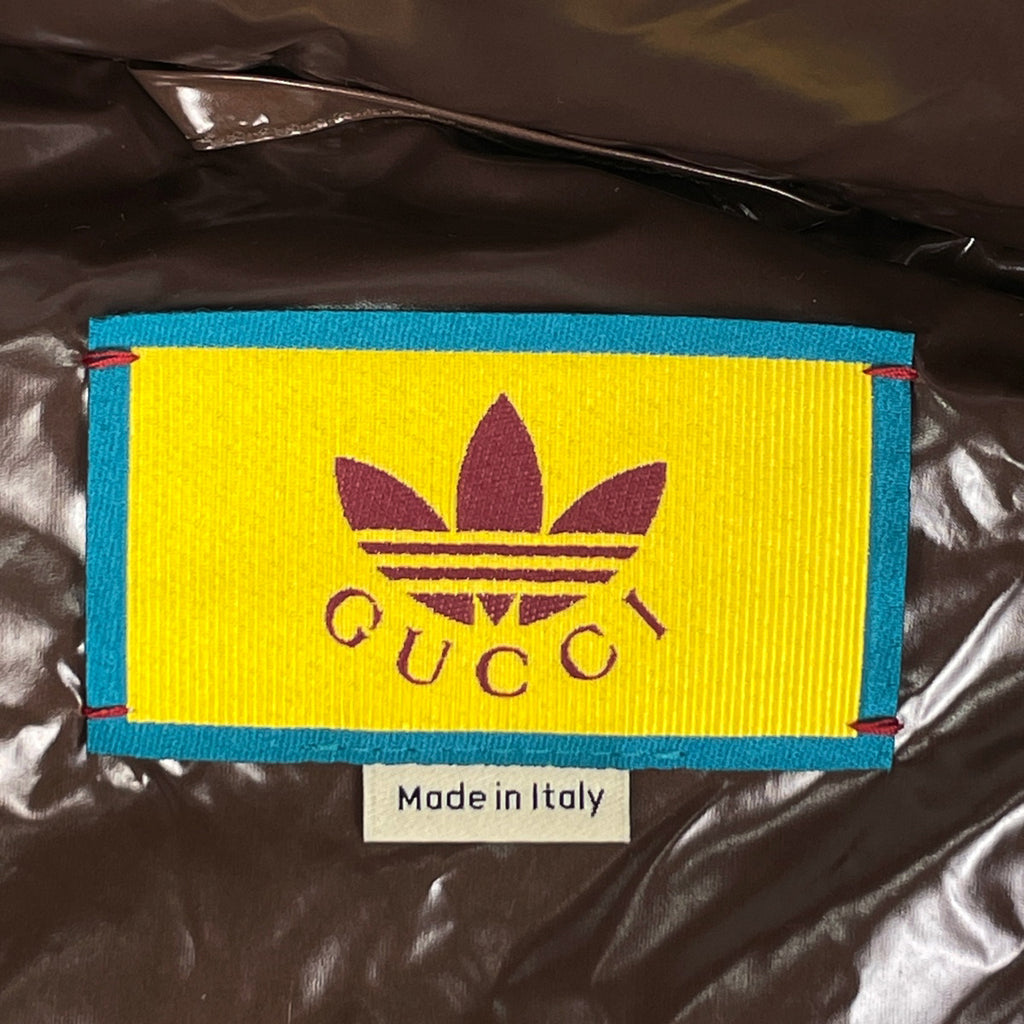 グッチ シェリーライン ダウンベスト フード付き アウター ダウンベスト ブラウン ベージュ メンズ 【中古】brapp