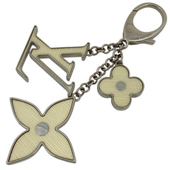 ルイ・ヴィトン ビジューサック フルール ドゥ エピ モノグラム バッグチャーム キーホルダー シルバー イヴォワール(ホワイト) M65085 レディース 【中古】brbag