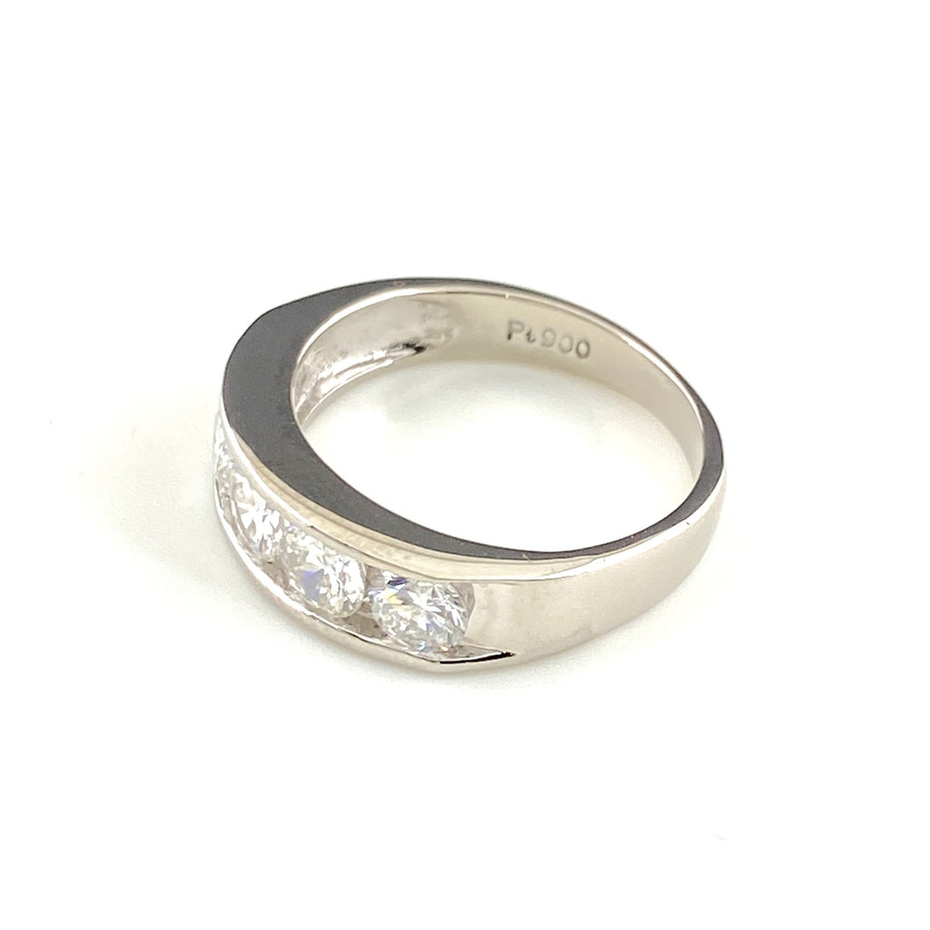 メレダイヤ デザインリング プラチナ 指輪 リング 7.5号 Pt900 ダイヤモンド レディース 【中古】nbjwl