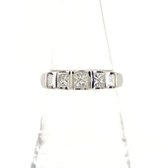 メレダイヤ デザインリング プラチナ 指輪 リング 16.5号 Pt900 ダイヤモンド レディース 【中古】nbjwl