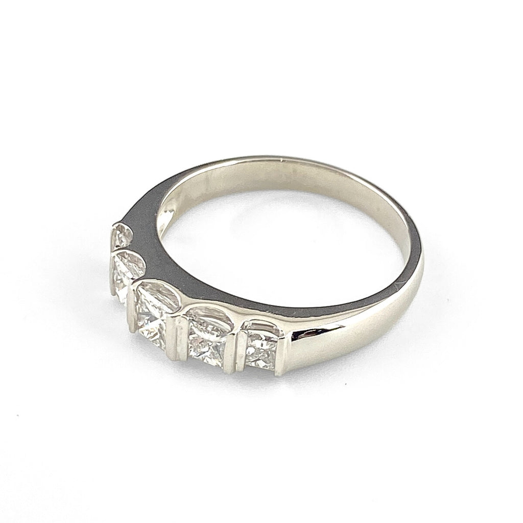 メレダイヤ デザインリング プラチナ 指輪 リング 16.5号 Pt900 ダイヤモンド レディース 【中古】nbjwl