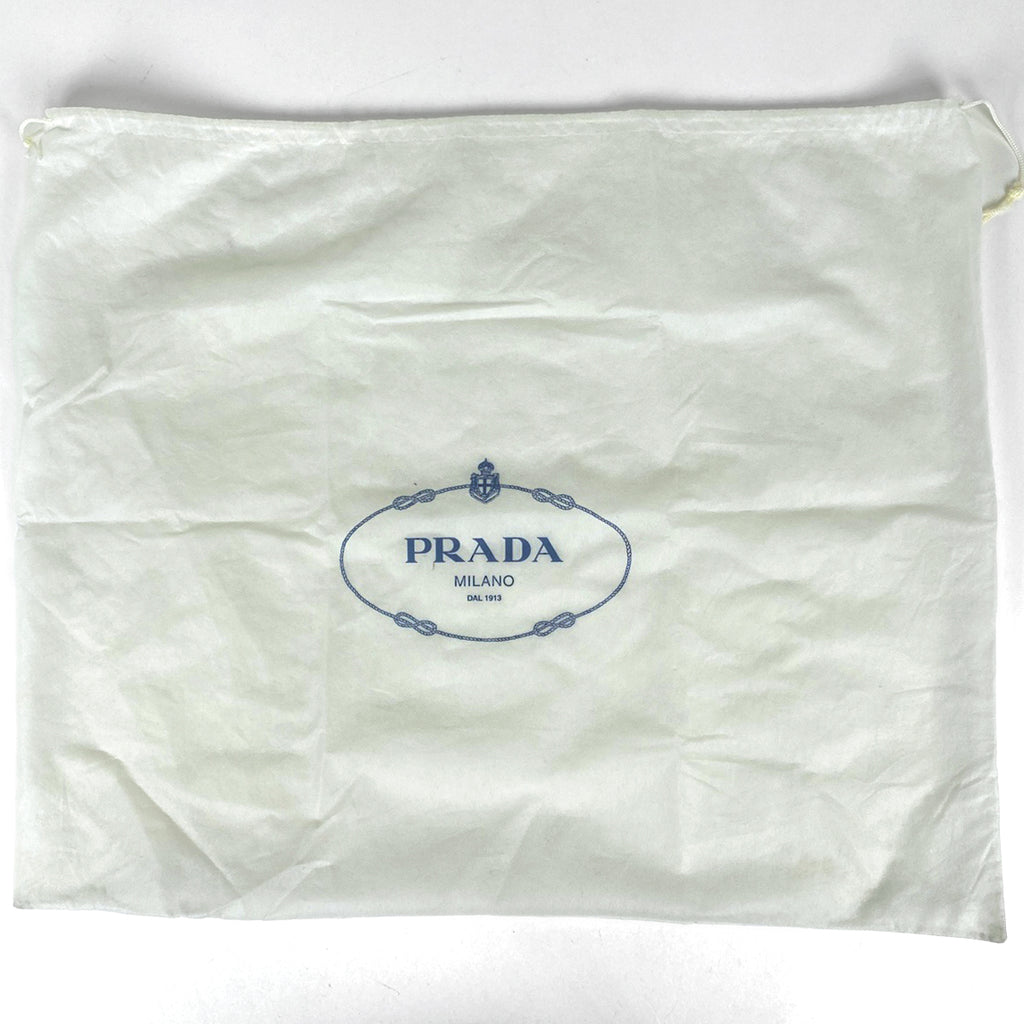 プラダ ロゴプレート トートバッグ 2WAY ショルダーバッグ トートバッグ レザー ネイビー レディース 【中古】brbag