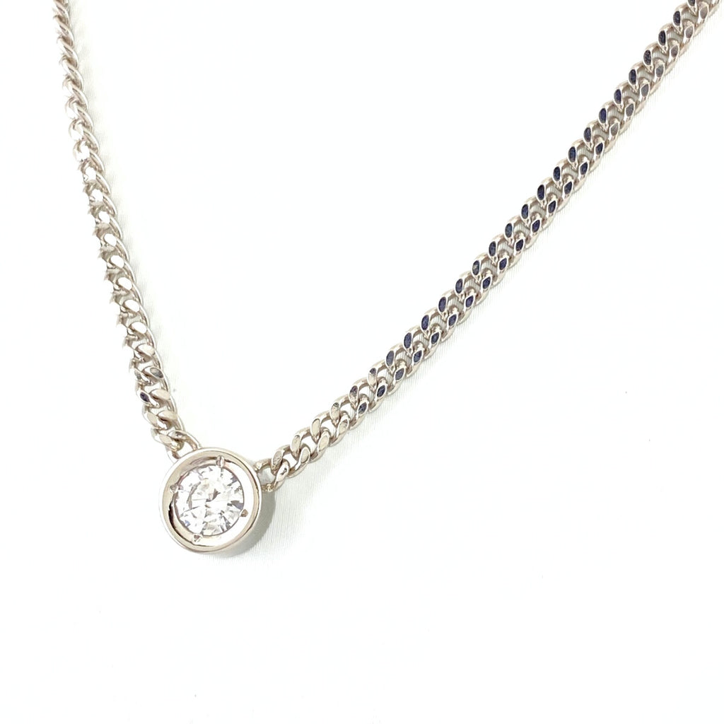 ダイヤモンド デザインネックレス プラチナ ペンダント ネックレス Pt900 Pt850 ダイヤモンド レディース 【中古】nbjwl